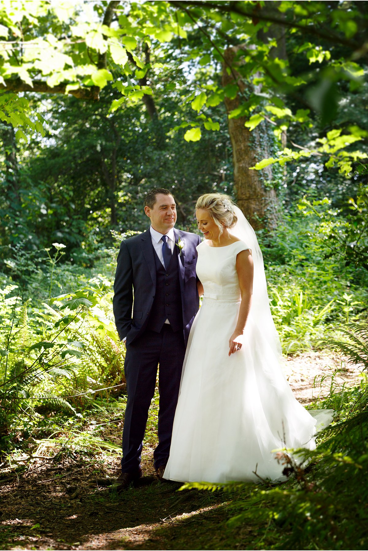 Ballinacurra House wedding natural photographs in the woods