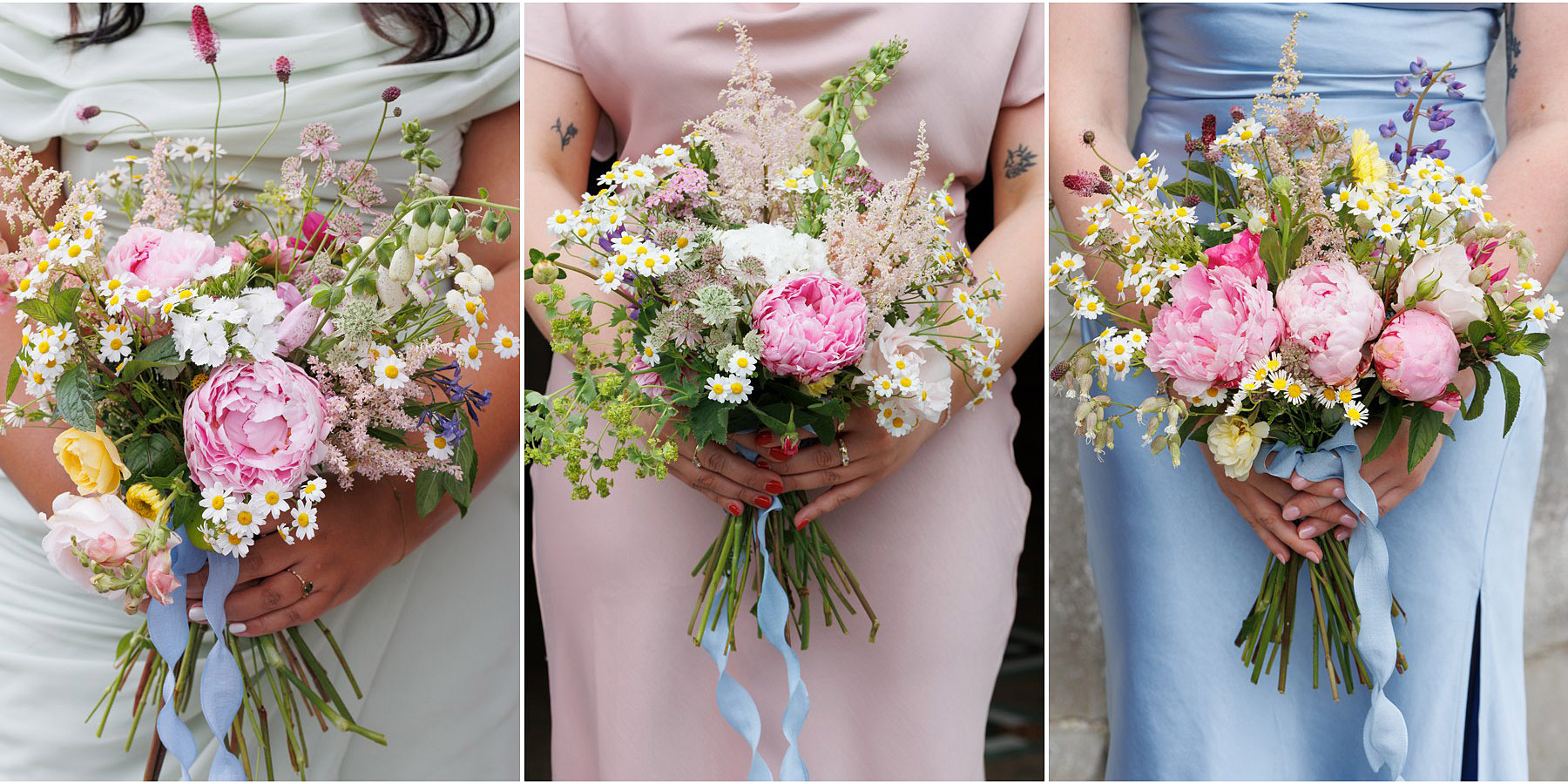 eco flowers from county clare in soft pastels