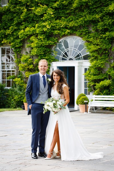 Stunning bride and groom at their wedding in Ballymaloe in East Cork