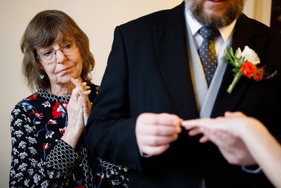 a mother watches on at this lovely Cork City registry office wedding