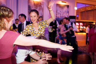 happy dancing wedding photograph in Fota resort