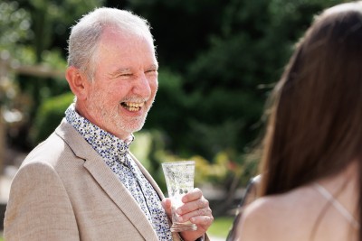 candid shots of wedding guest by Clare wedding photographer