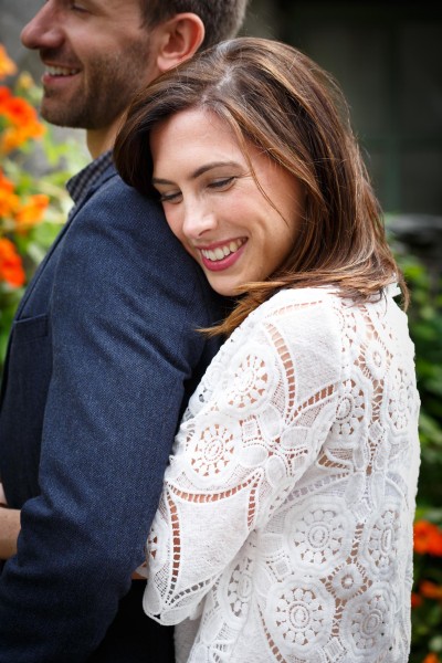 natural style portrait of couple by portrait photographer Clare
