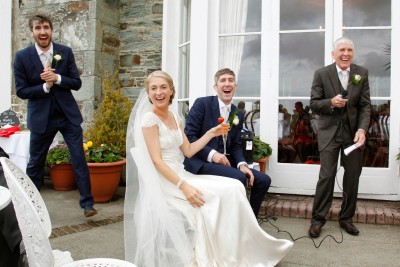 wedding speeches at fun wedding in West Cork