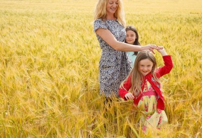 Irish child photograprapher - portraits in the landscape - fields of gold