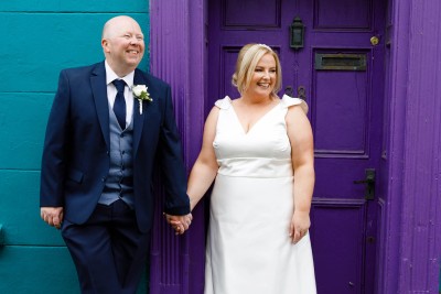 Kinsale in Cork has lots of lovely colourful house that make lovely backdrops of wedding photographs