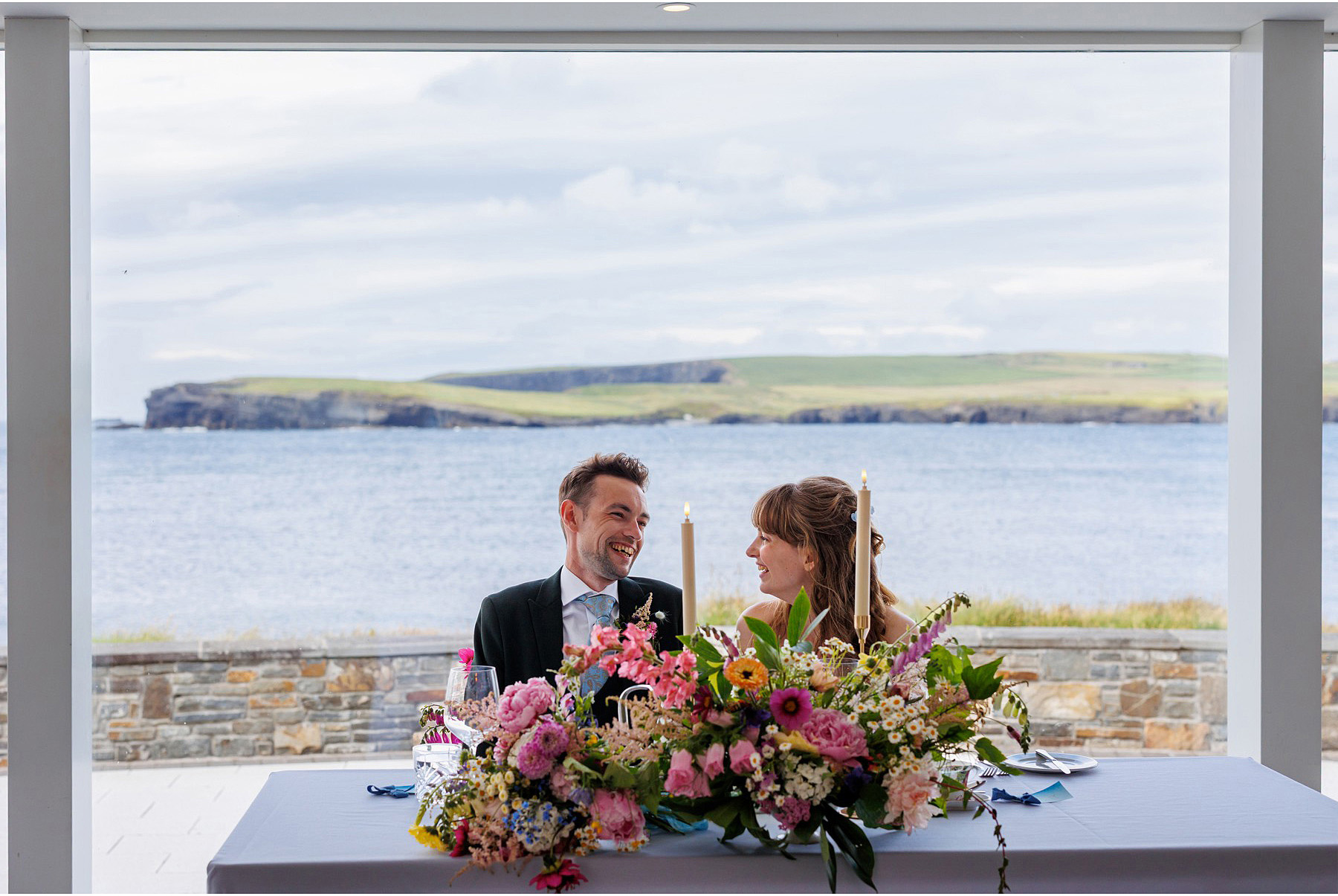 best dining room view at a wedding in County Clare
