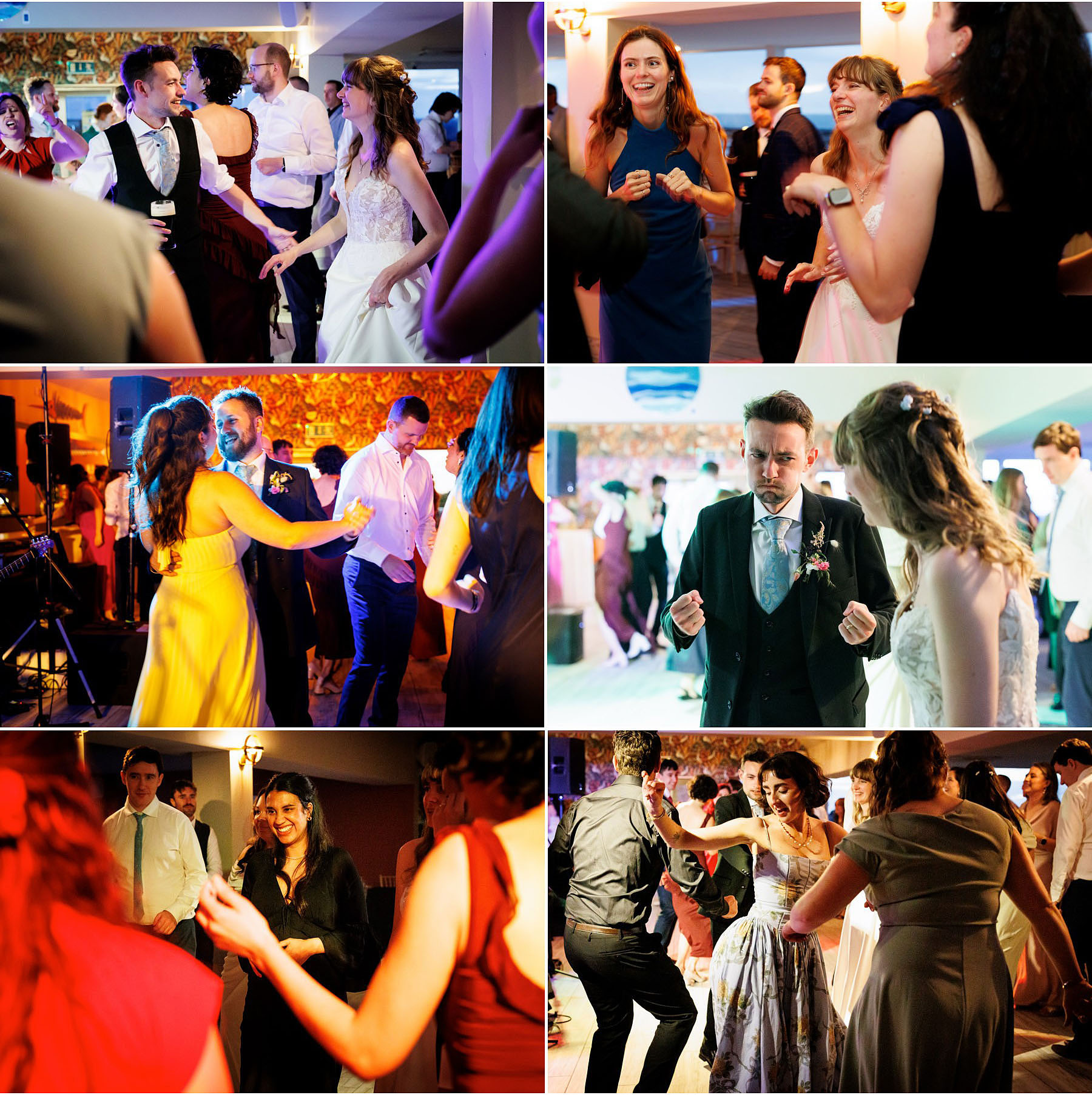 wedding guest dancing at Diamond rocks wedding